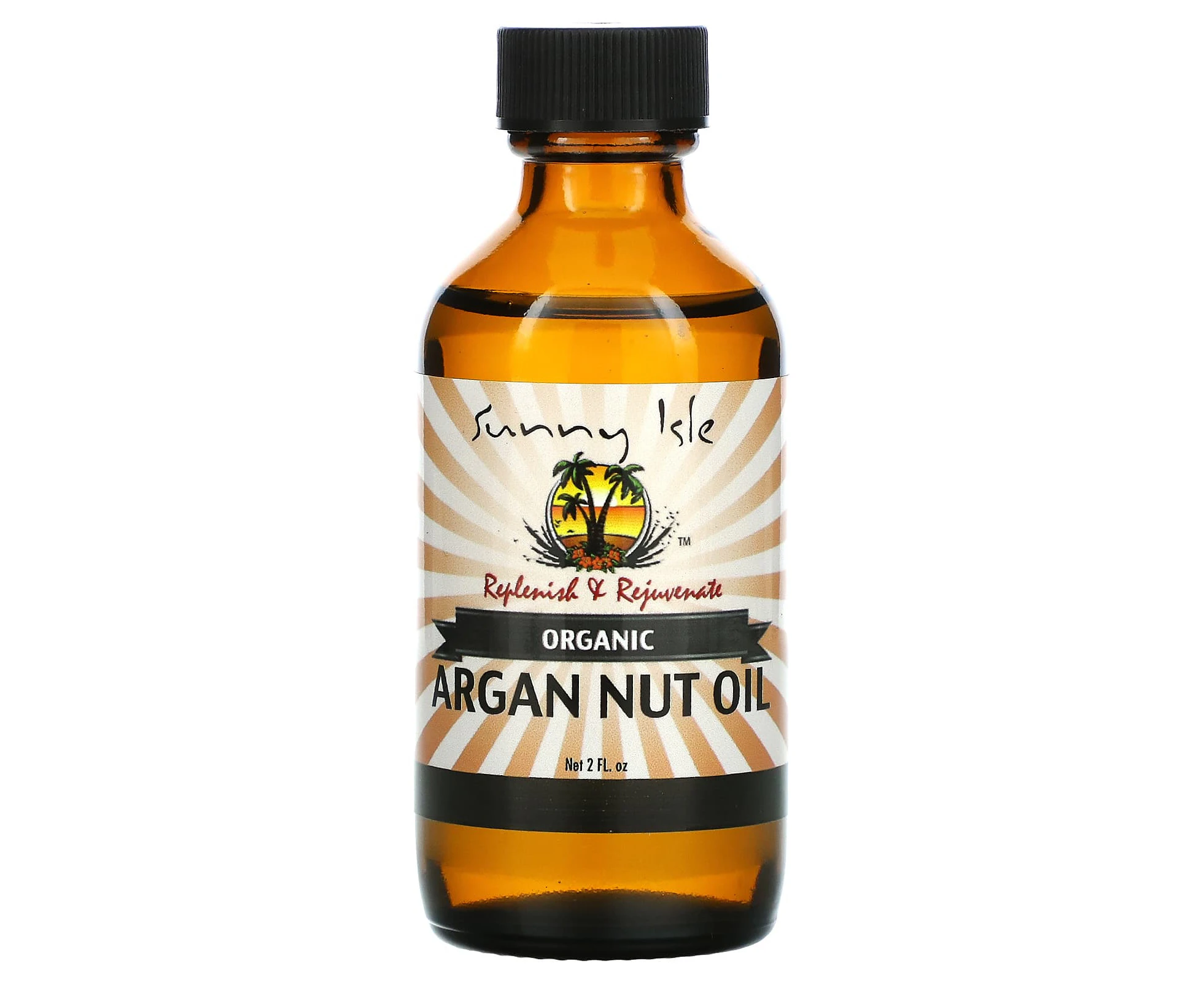 Sunny Isle, Organic Argan Nut Oil, 2 fl oz