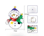 Bestier Lighted Window Ornament for Christmas Bettery Operated with Suction Cup-Snowman