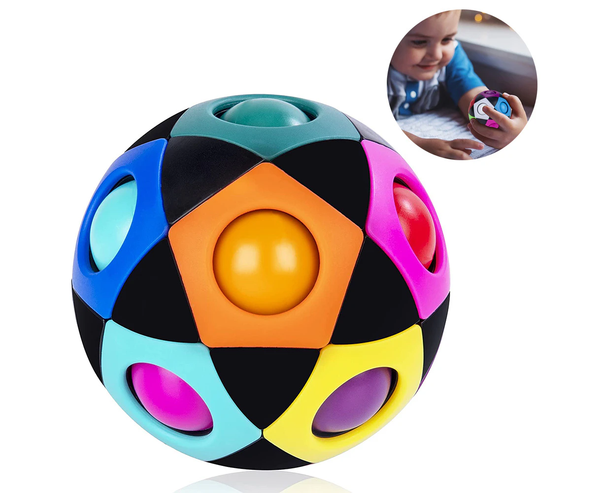 Rainbow Ball  Magic Toy Puzzle Magic Rainbow Ball Puzzle Plus Version - Black