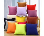 Fashion Simple Solid Color Throw Cushion Square Cover Pillow Case Home Decor-Yellow