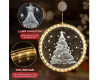 Bestier 4Pcs Christmas Hanging 3D Lights Battery Operated Window Decorations-SetA