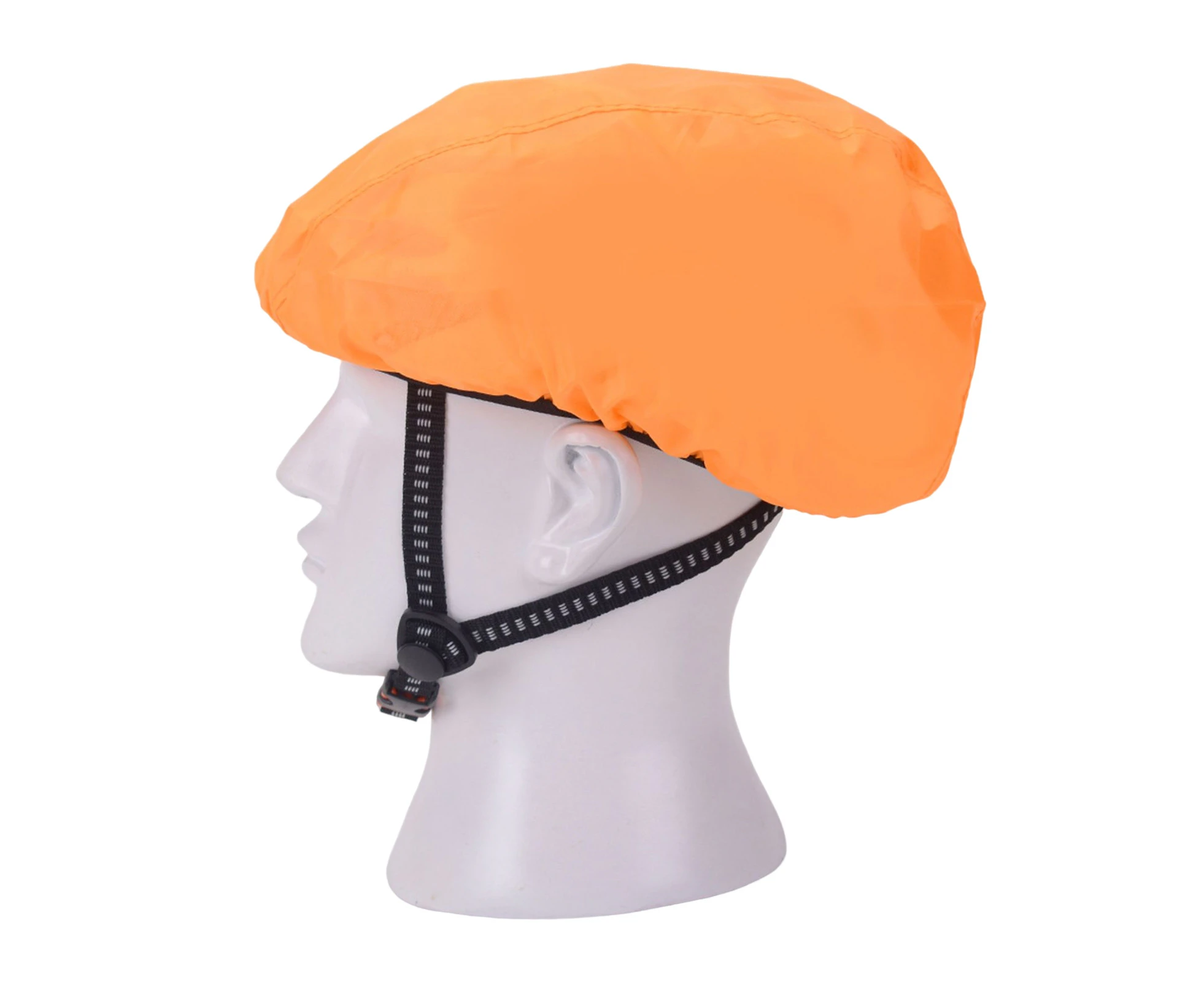 Reflective Helmet Dustproof Cover Waterproof Wear-resistant Solid Color Cycling Helmet Cover Cycling Equipment - Orange