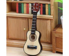 1:12 Dollhouse Guitar Realistic Simulated Detailed Wood Mini Bass Music Instrument Toy Doll Accessories for Gifts - A