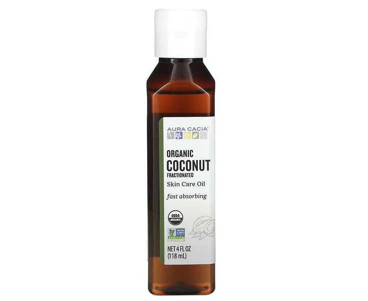 Organic Skin Care Oil, Coconut, Fractionated, 4 fl oz (118 ml)