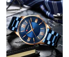 CURREN TOP Brand Mens Watches Casual Quartz Stainless Steel Wristwatch Simple Fashion Clock Male Brown Watch