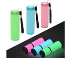 LED Glow In Dark Flashlights,Rubber Coated Mini Flashlights with Straps, Portable Handy Lights for Camping, Hiking, Indoor, Assorted Colors-6