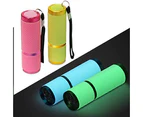 LED Glow In Dark Flashlights,Rubber Coated Mini Flashlights with Straps, Portable Handy Lights for Camping, Hiking, Indoor, Assorted Colors-6