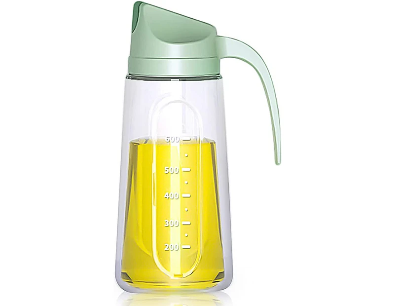 Oil Dispenser Bottle for Kitchen, Automatic Flip Cap Cooking Oil Dispenser Bottle ,25 OZ Glass Oil Bottle with Coasters