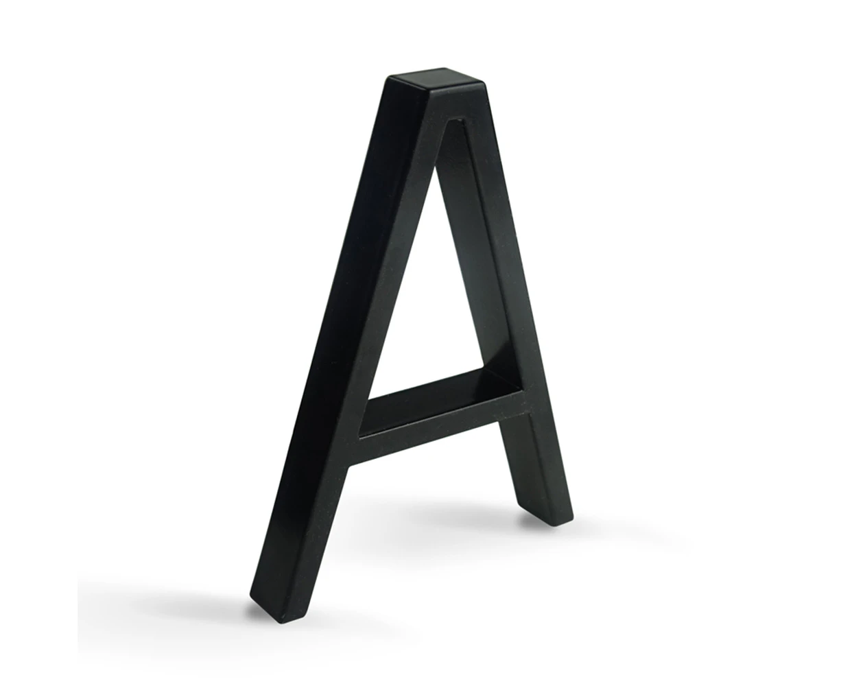 5 inch (12.5 cm) Floating House Number Sign A, Black, Aluminum Alloy