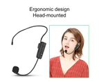 Wireless Microphone High Fidelity Lossless Intelligent Noise Reduction Plug Play 2.4G Teaching Meeting Headset Microphone for Voice Amplifier