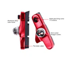 1Pair Silent Brake Pads with Limit Line Widen Mud Trough Bicycle Parts Road Bike V-brake Rubber Pads Cycling Equipment - Red