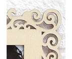 1 Set Unfinished Photo Frame Burr Free Decorative DIY Handicrafts Oval/Rectangle Picture Framework for Anniversary