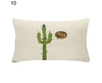 30cm x 50cm Pillow Case Washmachine Washable Multi-purpose Polyester Cactus Printing Cushion Cover for Daily Life