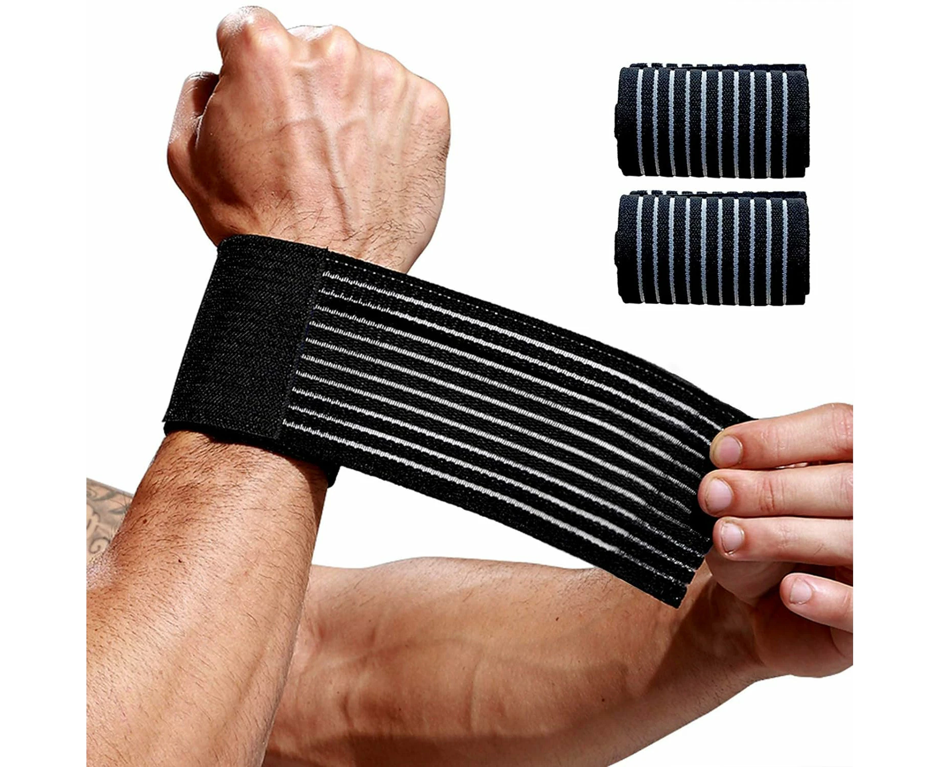 2 Pack Carpal Tunnel Wrist Brace,Wrist Wraps for Working Out,Arthritis Hand Support Bands,Lightweight Wristband for Men Women,Co