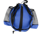 Size 7 (29.5") Basketball Bag Soccer Ball Football Volleyball Softball Sports Ball Bag Holder Carrier+Adjustable Shoulder Strap 2 Side Mesh Pocke-Blue