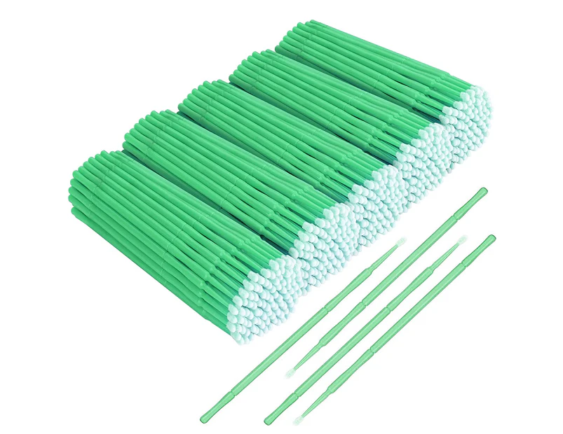 500 pieces micro applicator brushes, head bendable ultra-fine eyelash extensions micro brushes