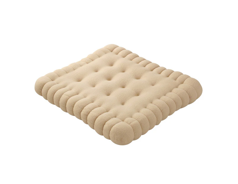 Pillow Biscuit Shape Anti-fatigue PP Cotton Safa Cushion for Home Decor-Beige