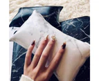 Nail Armrest Marble Manicure Hand Pillow PU Leather Hand Pad Non-Slip Foldable Desk Mat Desk Table for Nail Art