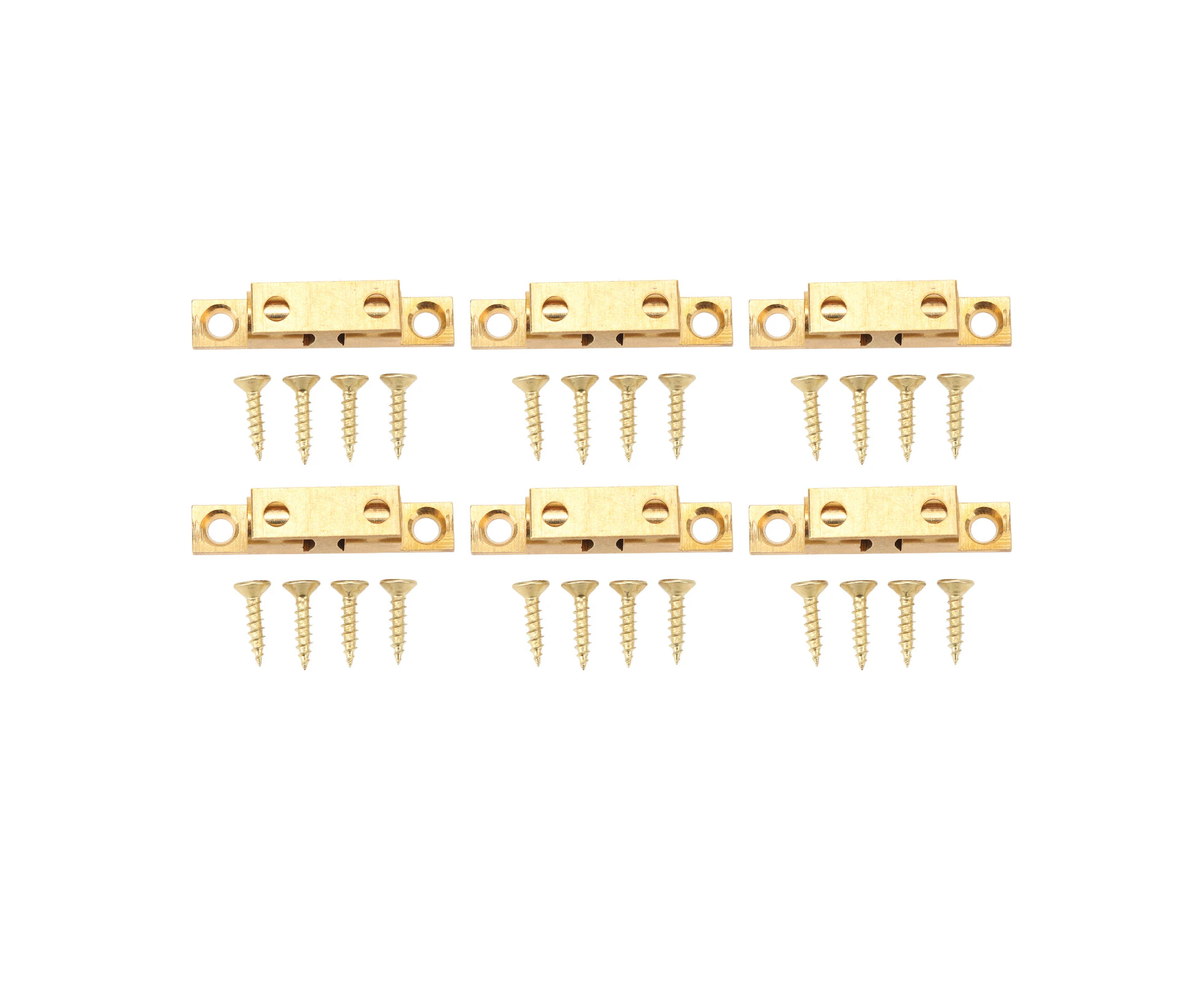 6 Set Cabinet Door Catch Brass Cabinet Door Closet Ball Tension Catch Latch With Gold Screw For Most Cabinets 60Mm / 2.4In