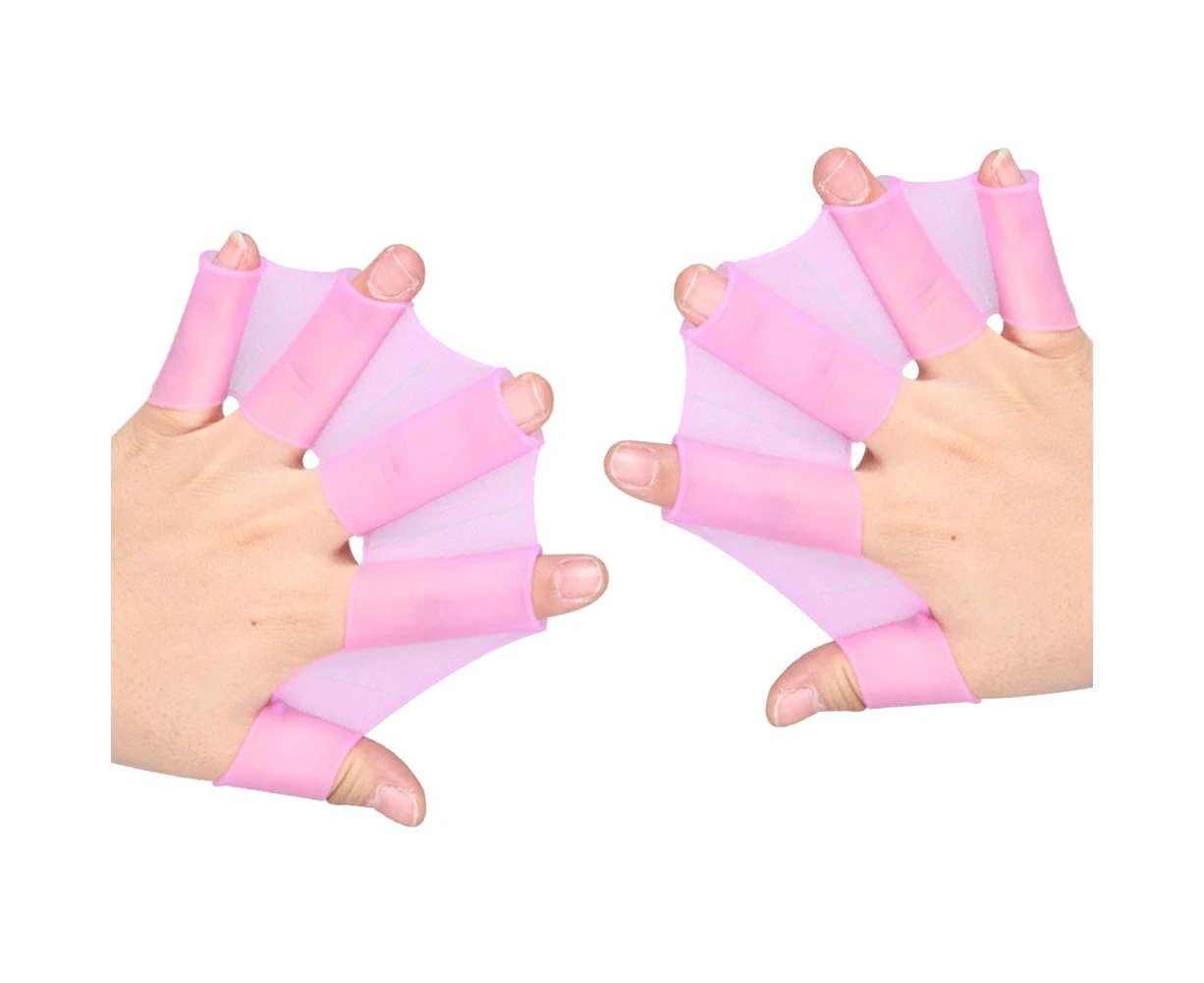 1 Pair Of Silicone Swimming Fins Silicone Swimming Gear Fin Fin Fins—Pink—S