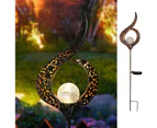 Outdoor Solar Lights Garden Crackle Glass Globe Stake Lights,Waterproof LED Lights for Garden,Lawn,Patio or Courtyard