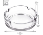 4X Glass Ashtray Clear Glass Ashtray For Private And Dinner Cigarette Ashtray