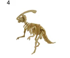 Funny 3D Simulation Dinosaur Skeleton Puzzle DIY Wooden Educational Toy for Kids 4#