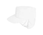 Chef Hat Skin-friendly Cotton Mesh Catering Waiter Kitchen Cap for Cooking - White Mesh Top