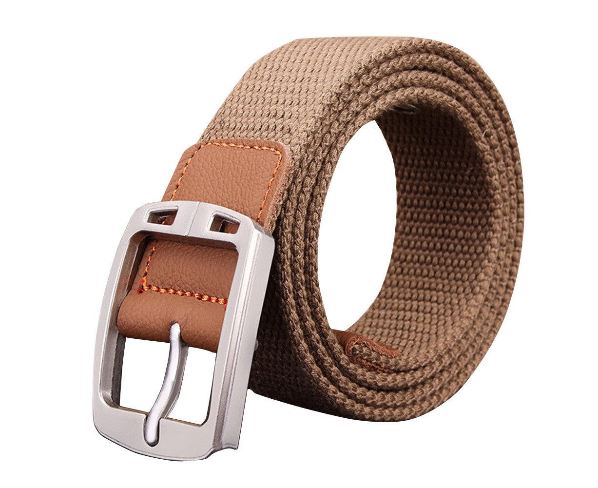 Nirvana Men Fashion Outdoor Sports Waistband Canvas Adjustable Casual Waist Belt Gift-Khaki