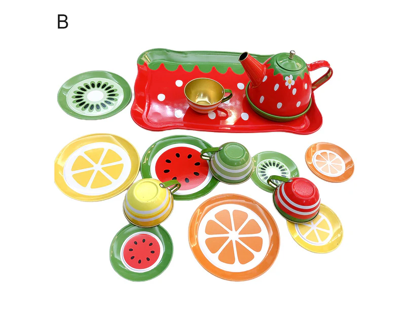 14Pcs/Set Children Simulation Afternoon Tea Kettle Set Toy Play House Kids Gift B