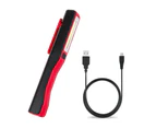 Portable Pen Shape COB LED Flashlight USB Rechargeable Magnetic Work Light Lamp-Orange ABS