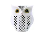 Mini Portable Bluetooth-compatible 5.0 Wireless Rechargeable Owl Shape Speaker Music Player White