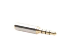 Mini Metal 3.5mm Male to 2.5mm Female Jack Headphone Audio Connector Adapter