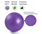 3Pcs Mini Exercise Balls, Small Pilates Ball for Yoga Fitness Balance Training Physical Therapy -blue+purple+pink