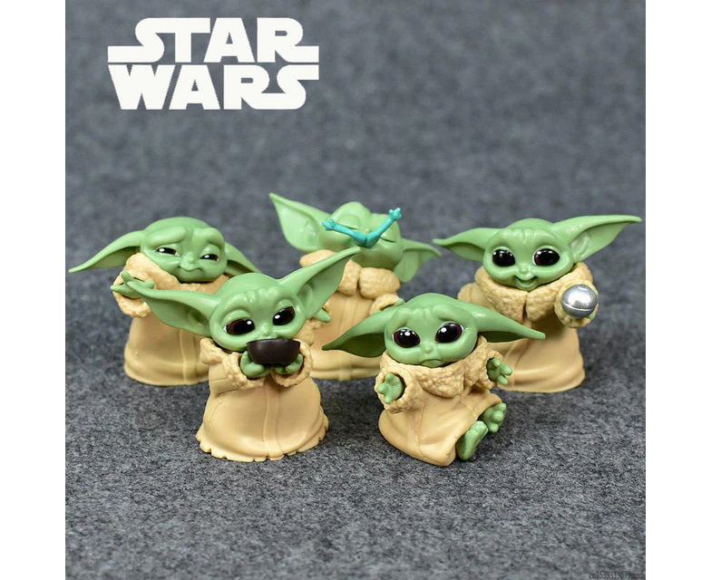 5pcs/set Baby Yoda Grogu Mandalorian Action Figure Toys 4-7cm Yoda Baby Action Toys Star Wars Figures / Default Title