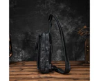 Trend Men Original Genuine Leather Travel Backpack Belt Fasion Blue Fanny Waist Chest Pack Bag Sling Crossbody Bag Daypack XB571 - Orange