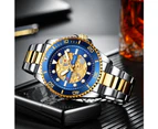 CURREN Watches Imitated Mechanical Design Quartz Clock Men Stainless Steel Band Luminous Wristwatches for Male