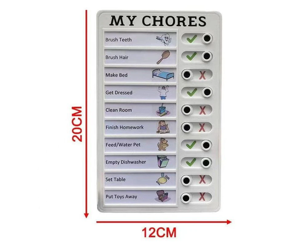 4 Pcs Chore Chart Checklist Board  Do List  Plastic DIY Routine Chart My Chores Kids Checklist with 10 Card Paper Daily Checklist for Home Travel Planning