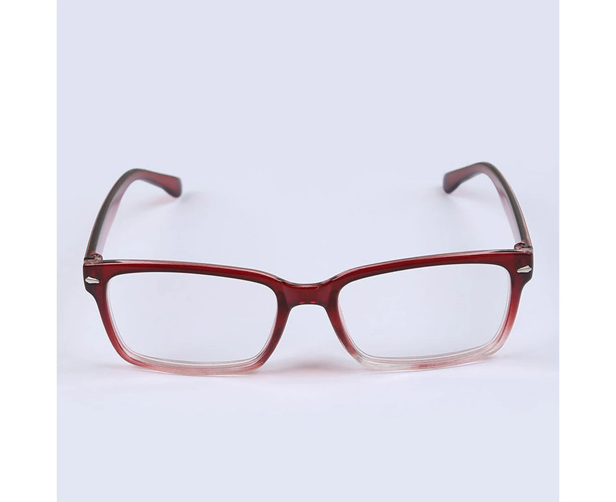 Classic Men Women Plastic Frame Reading Glasses 1.00 to 4.00 Elder Adult Glasses - Red