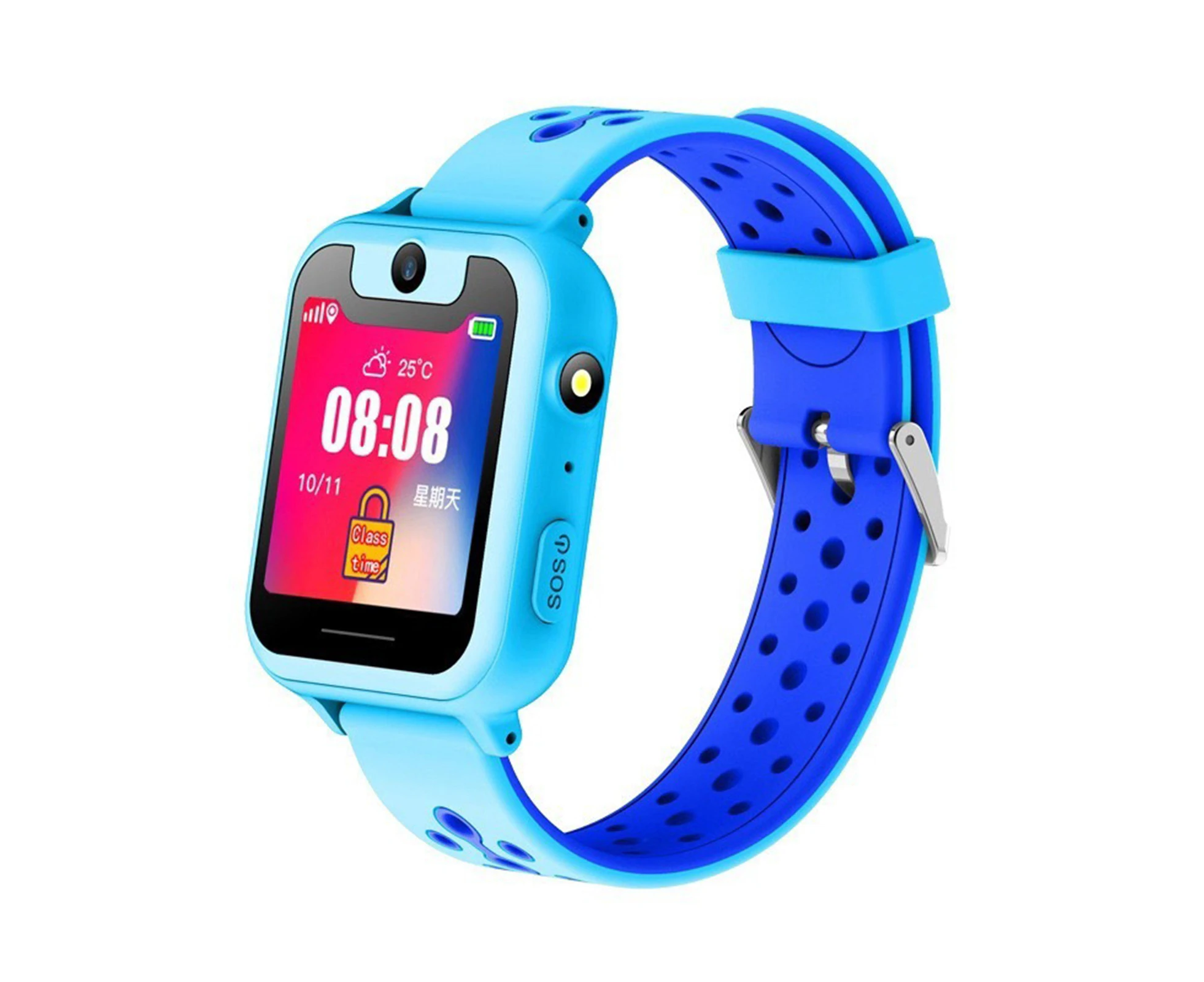 s6 Smart Watch with GPS Tracker Touch Screen Life Waterproof 1.54 inch Phone Call Photo Bracelet Wristband Watch for Boys Girls - Blue