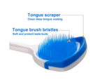 2 Pack  Tongue Brush, Tongue Scraper, Tongue Cleaner Helps Fight Bad Breath, 2 Tongue Scrapers