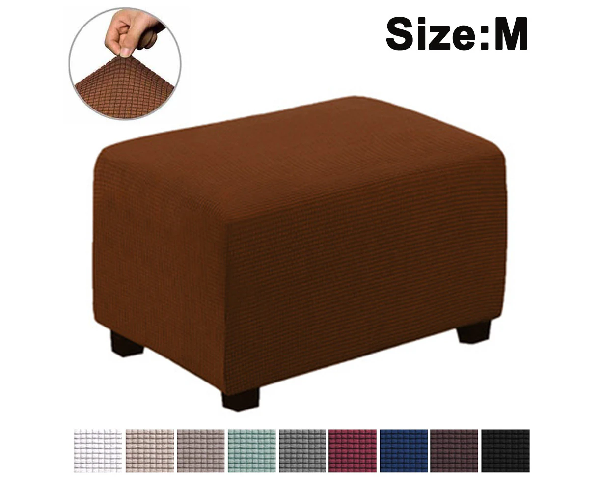 Footstool Cover Stretch Ottoman Cover,Anti-Slip Foot Stool Slipcovers