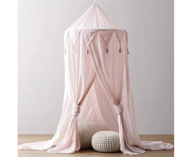 Bed Canopy for Kids Baby Children Bed, Round Dome Hanging Reading Nook Room Canopy Tent