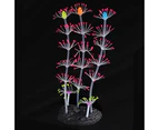 Strip Coral Plant Ornament Glowing Effect Silicone Artificial Decoration For Fish Tank, Aquarium Landscape-Pink