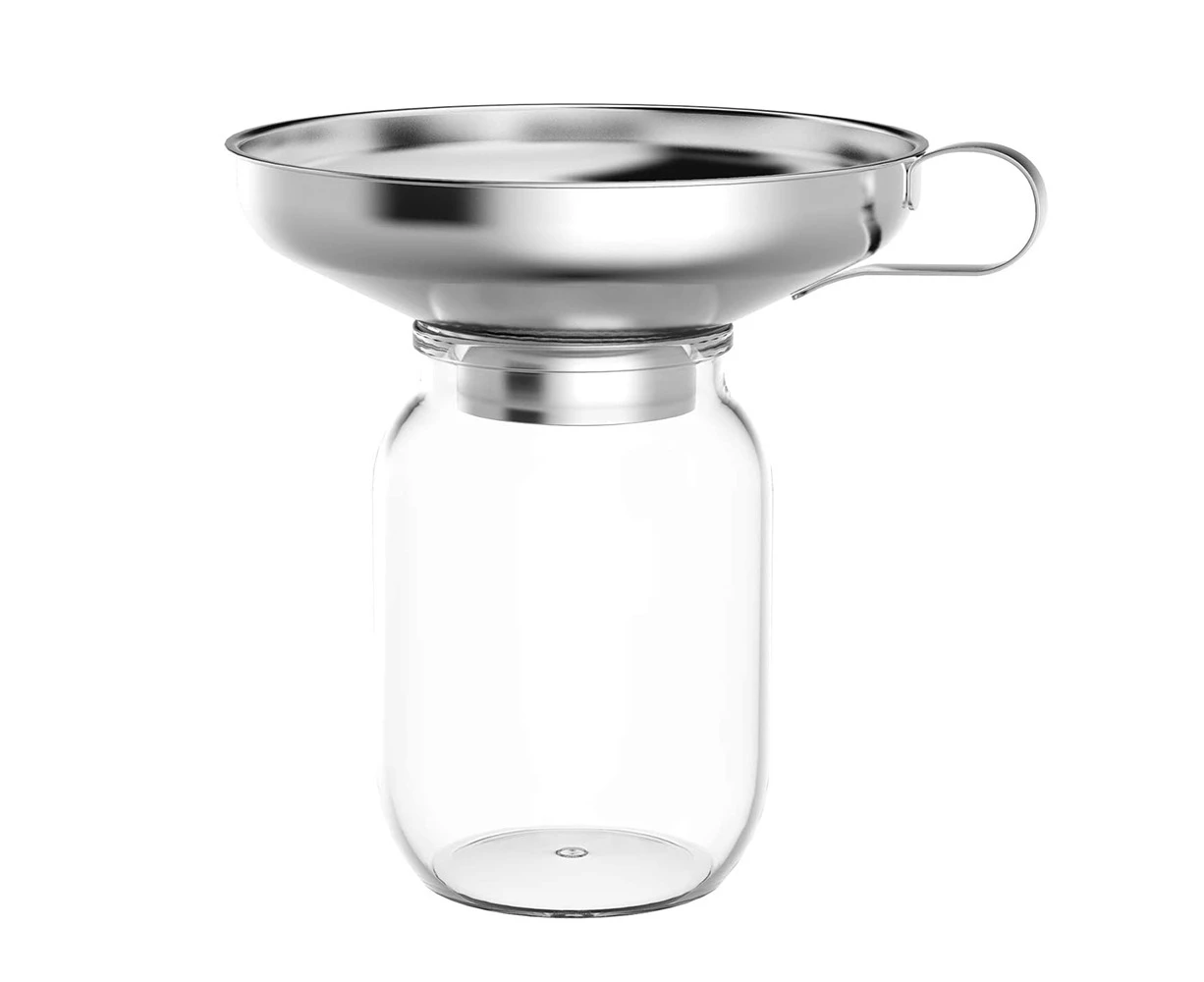 Canning Funnel with Strainer for Wide and Regular Mason Jars - Wide-Mouth Funnels for Kitchen Use - Canning Supplies Kit