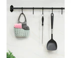 Kitchen Sink Caddy Sponge Holder Silicone Plastic Soap Holder Hanging Ajustable Strap Faucet Caddy with Drain Holes for Drying