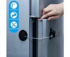 4 Pieces Fridge Lock Refrigerator Lock with 4 Key, Freezer Lock Child Safety Cabinet Lock with Adhesive (Black)