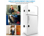 4 Pieces Fridge Lock Refrigerator Lock with 4 Key, Freezer Lock Child Safety Cabinet Lock with Adhesive (Black)