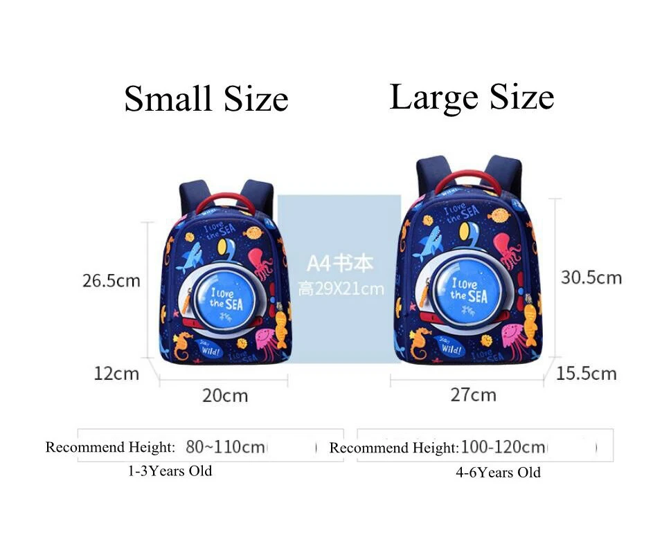 2021 Brand Kids Orthopedic School Bag Children Backpack  3D Cartoon Children Backpacks kindergarten Schoolbag Animal Kids Bags