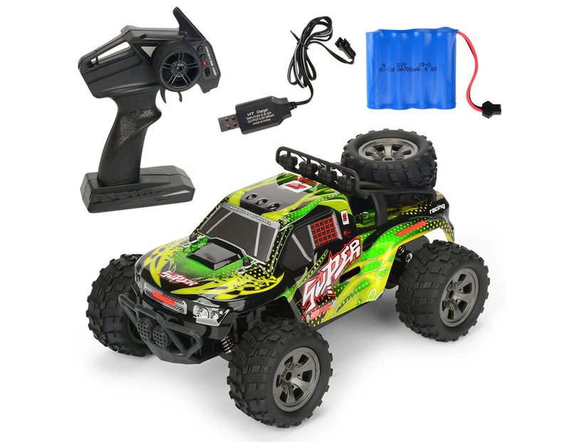 Toy Car Simulation Off-Road Trucks Remote Control Children Gift Electric Mini Vehicle Model for Children Green
